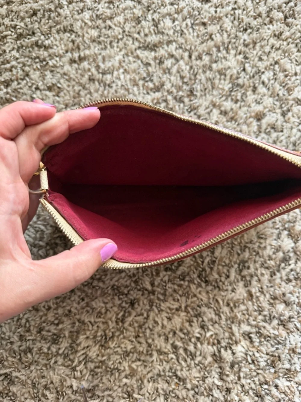 Louis Vuitton Multicolor Monogram White Mini Pochette with Tan Trim - Picture 4 of 13